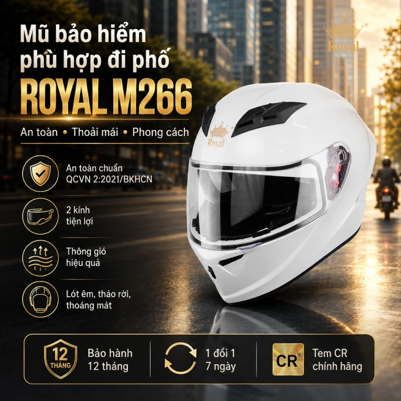 Mũ bảo hiểm đi phố Royal M266
