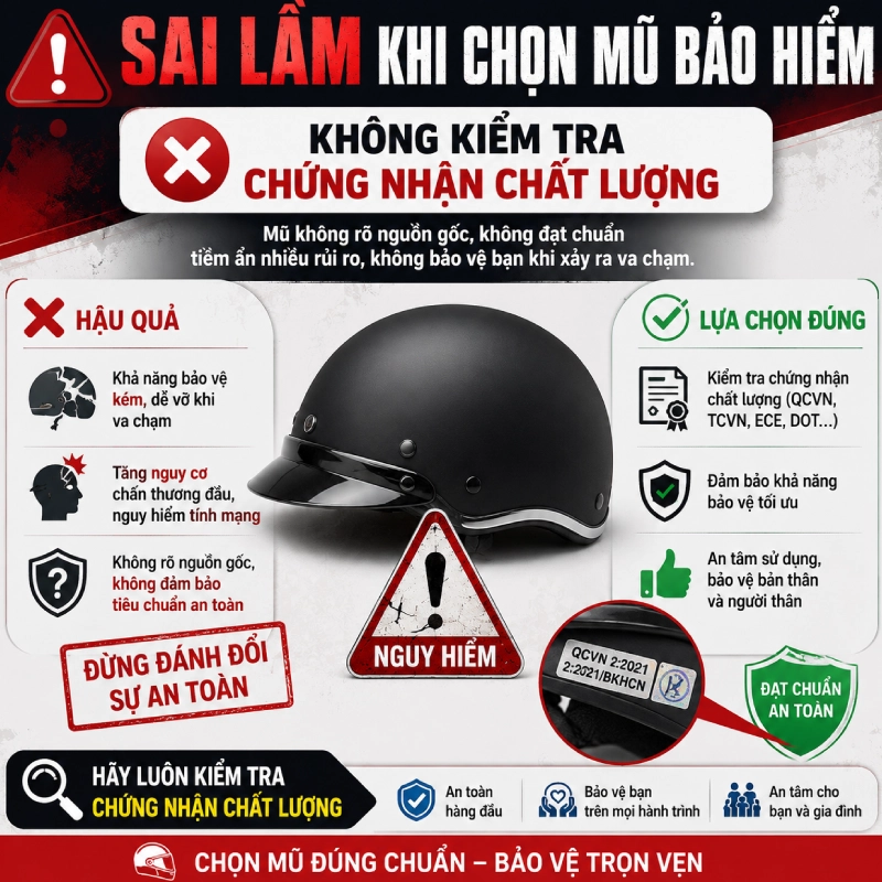 Không kiểm tra chứng nhận chất lượng