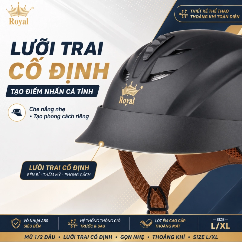 Lưỡi trai cố định tạo điểm nhấn cá tính