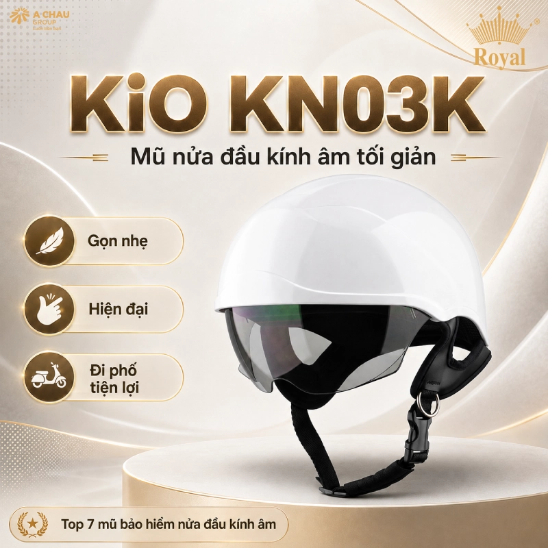 Nón 1/2 kính âm KiO KN03K