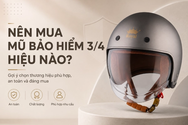 Nên mua nón 3/4 hiệu nào tại Việt Nam