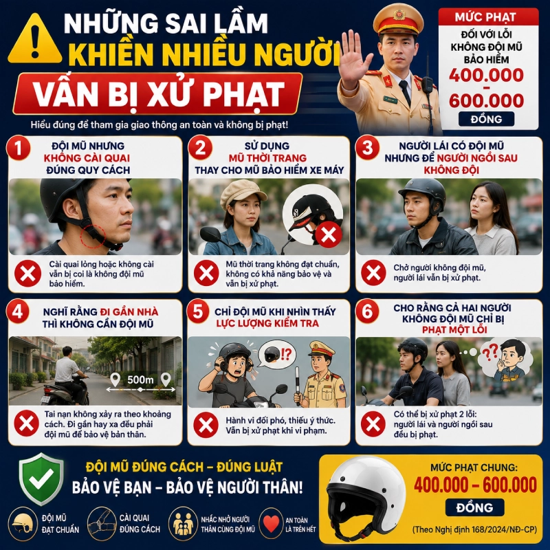 Những sai lầm khiến nhiều người vẫn bị xử phạt
