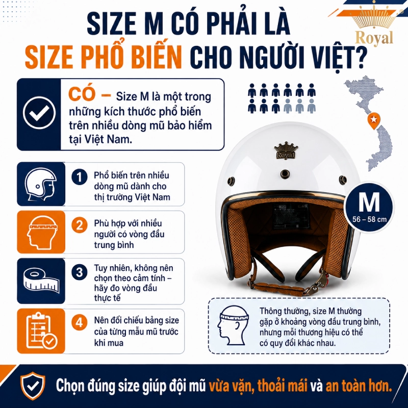 Size M có phải là size phổ biến cho người Việt?