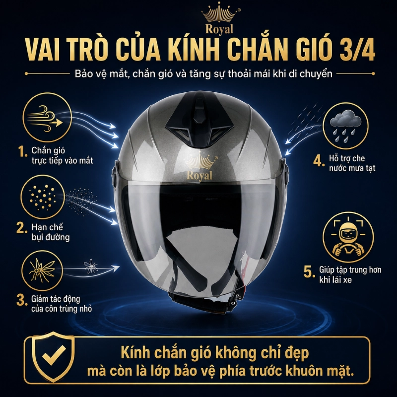 Vai trò của kính chắn gió 3/4