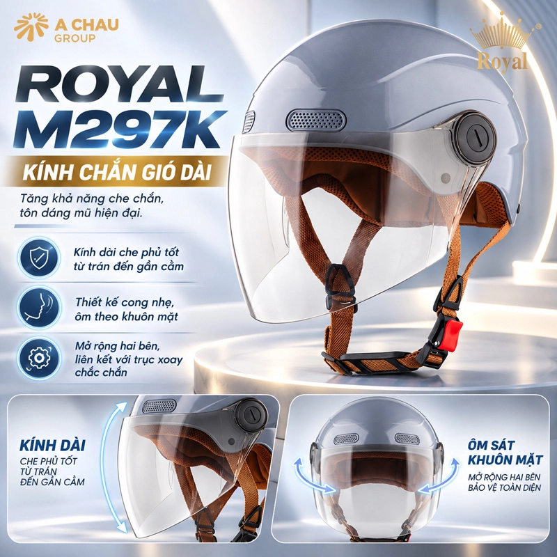 Royal M297K có kính chắn gió dài