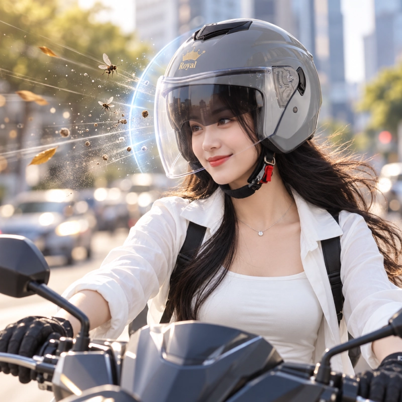 Mũ bảo hiểm 3/4 có kính tốt không? Giúp bảo vệ mặt và côn trùng