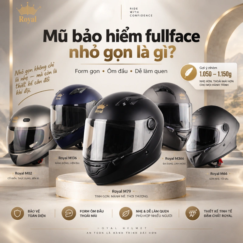 Mũ bảo hiểm fullface nhỏ gọn là gì?