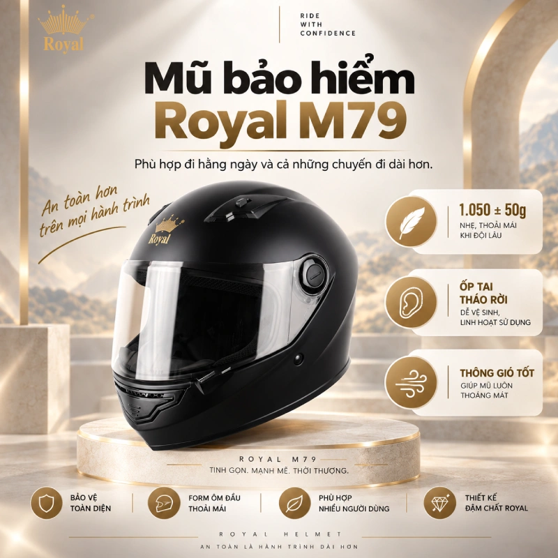 Mũ bảo hiểm fullface nhỏ gọn M79