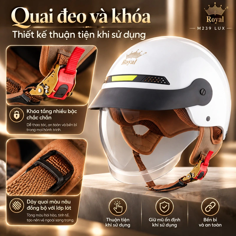 Quai đeo và khóa Thiết kế thuận tiện khi sử dụng