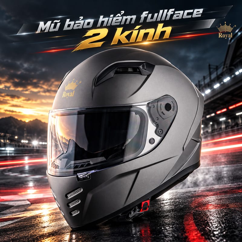 Các loại mũ bảo hiểm fullface có dòng 2 kính