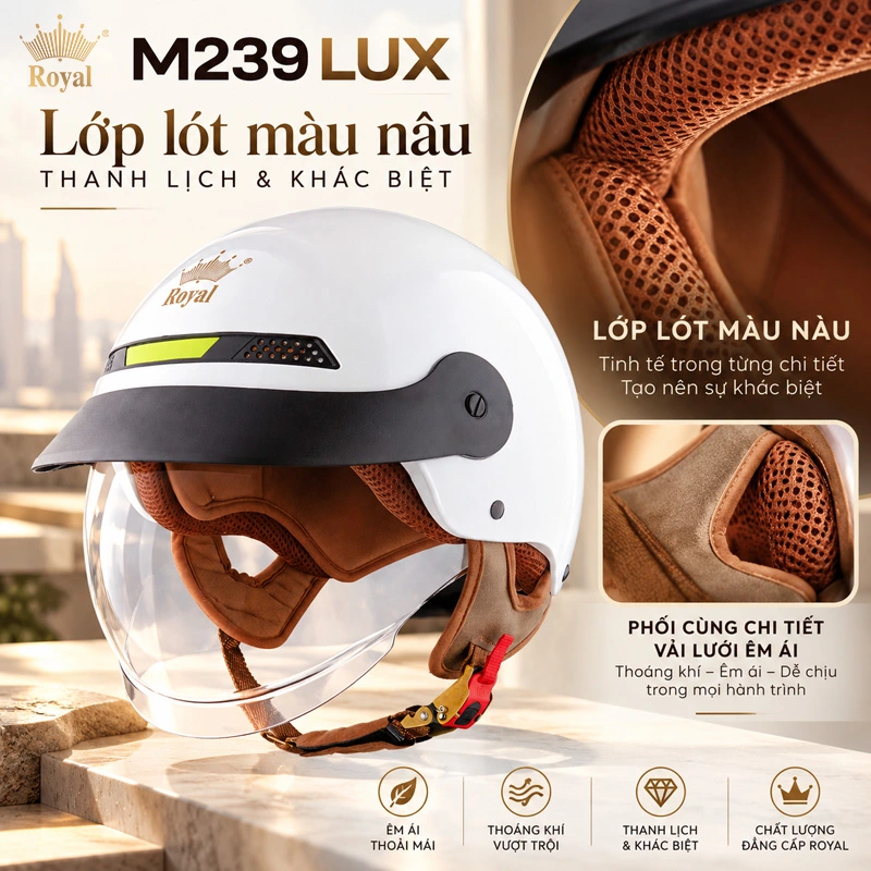 Lớp lót màu nâu, điểm nhấn thanh lịch và khác biệt