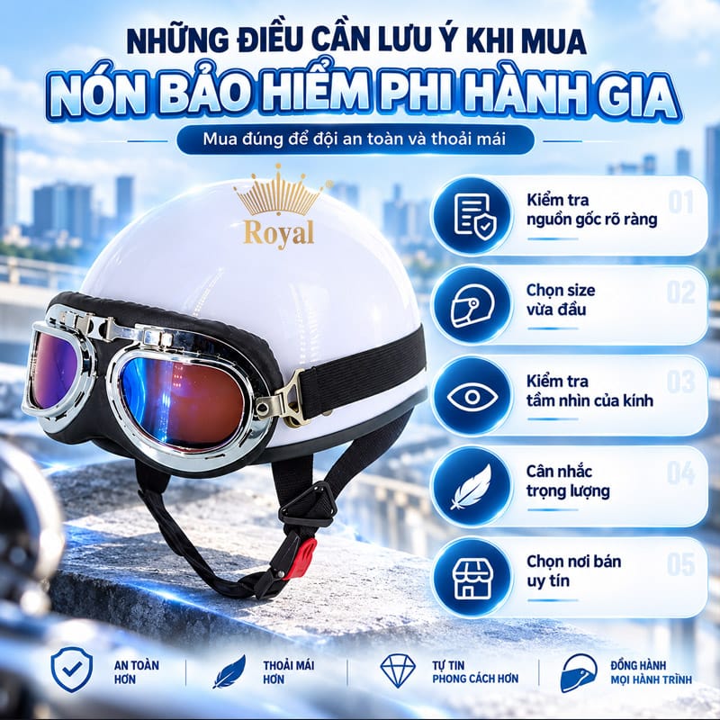 Những điều cần lưu ý khi mua nón bảo hiểm phi hành gia