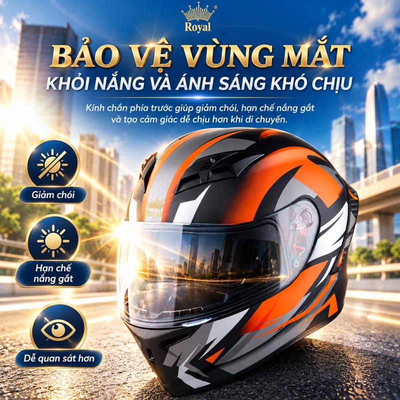 Bảo vệ vùng mắt khỏi nắng và ánh sáng khó chịu