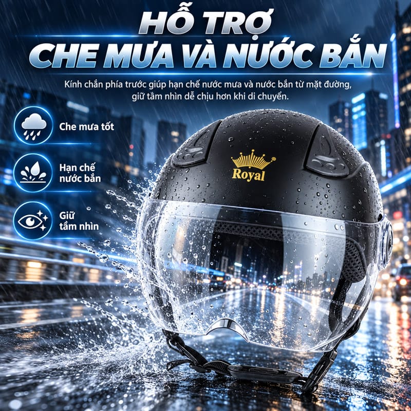 Hỗ trợ che mưa và nước bắn