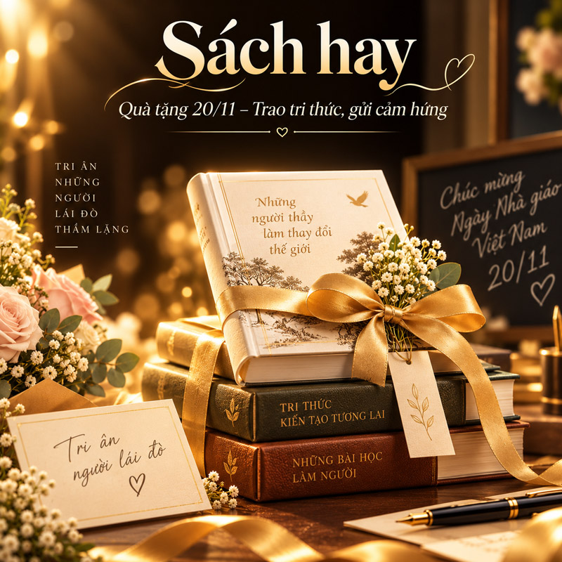 Quà tặng 20/11 ý nghĩa cho cô giáo với sách hay